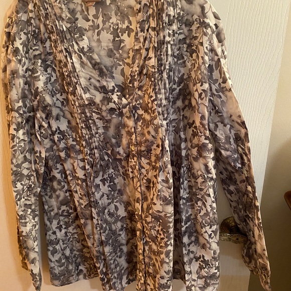 J. Jill long-sleeved gray tunic top - Picture 1 of 6